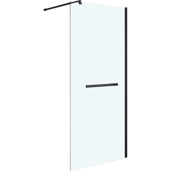 Душевая перегородка Niagara Nova 90 см NG-681-90BLACK с кронштейном, черный/прозрачное фото 2