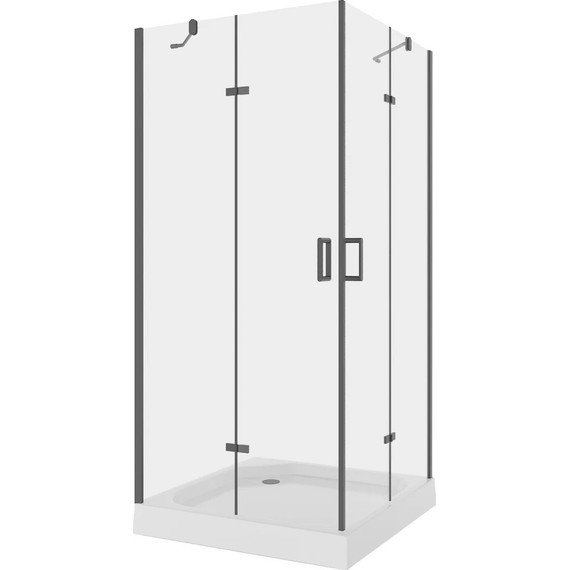 Душевое ограждение Niagara Nova 100x100 см NG-6814-08 BLACK, черный/прозрачное - 2 Душевое ограждение Niagara Nova 100x100 см NG-6814-08 BLACK, черный/прозрачное фото 2