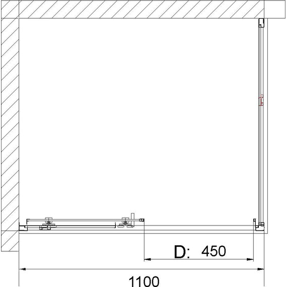 Душевая дверь Niagara Nova 110 см NG-82-11AB, черный/прозрачное - 3 Душевая дверь Niagara Nova 110 см NG-82-11AB, черный/прозрачное фото 3
