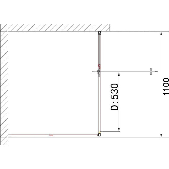 Душевая дверь Niagara Nova 110 см NG-83-11AB, черный/прозрачное - 3 Душевая дверь Niagara Nova 110 см NG-83-11AB, черный/прозрачное фото 3