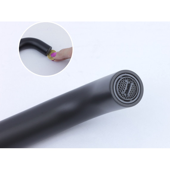 Смеситель для раковины настенный Bronze de Luxe Scandi 14511B, чёрный матовый, Цвет производителя: чёрный матовый фото 2