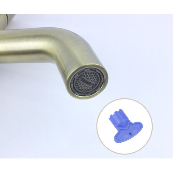 Смеситель для раковины высокий Bronze de Luxe Scandi 1452BR, бронза, Цвет производителя: бронза - 7 Смеситель для раковины высокий Bronze de Luxe Scandi 1452BR, бронза, Цвет производителя: бронза фото 7