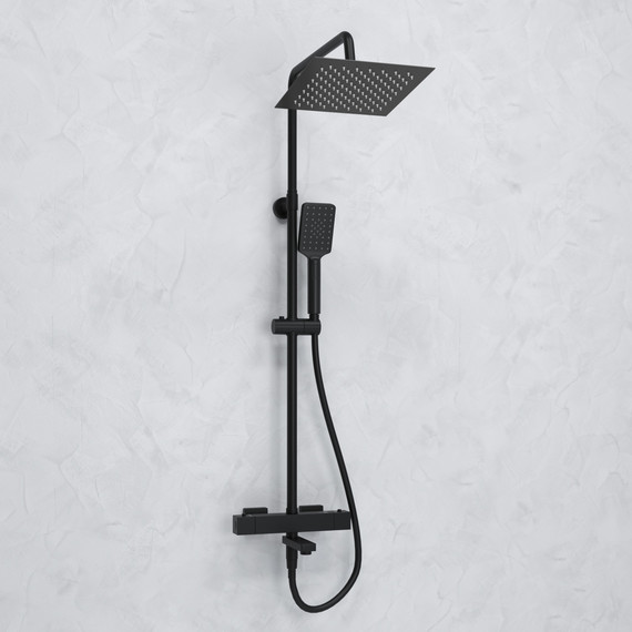 Душевая стойка с термостатом WasserKraft A299.255.130.BM Thermo, черный - 2 Душевая стойка с термостатом WasserKraft A299.255.130.BM Thermo, черный фото 2