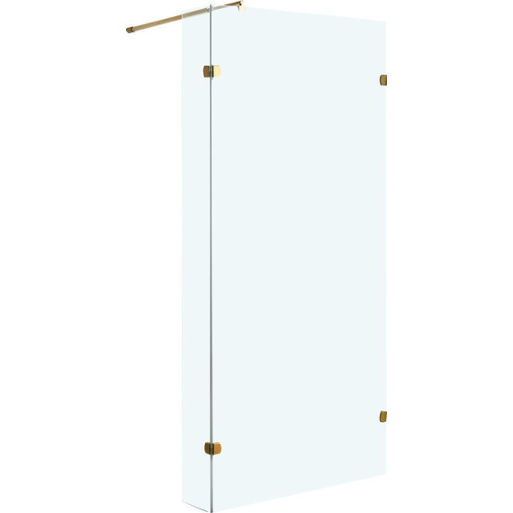 Душевая перегородка Niagara Nova 90 см NG-642-90GOLD с кронштейном, золото/прозрачное фото 2