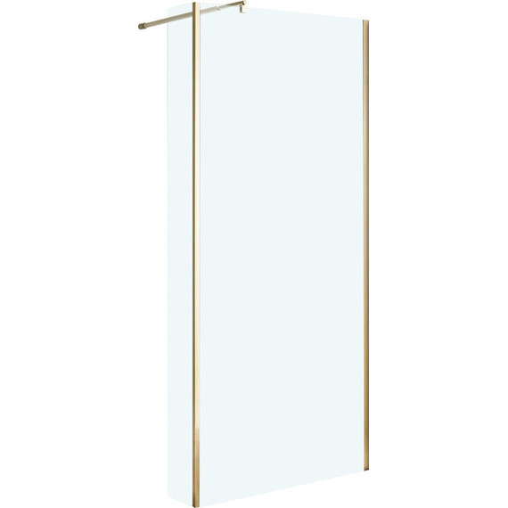 Душевая перегородка Niagara Nova 90 см NG-644-90GOLD с кронштейном, золото/прозрачное фото 2