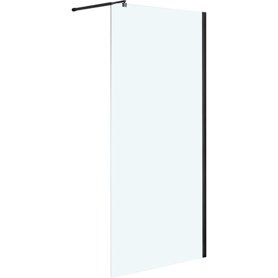 Душевая перегородка Niagara Nova 120 см NG-683-12BLACK с кронштейном, черный/прозрачное фото 2