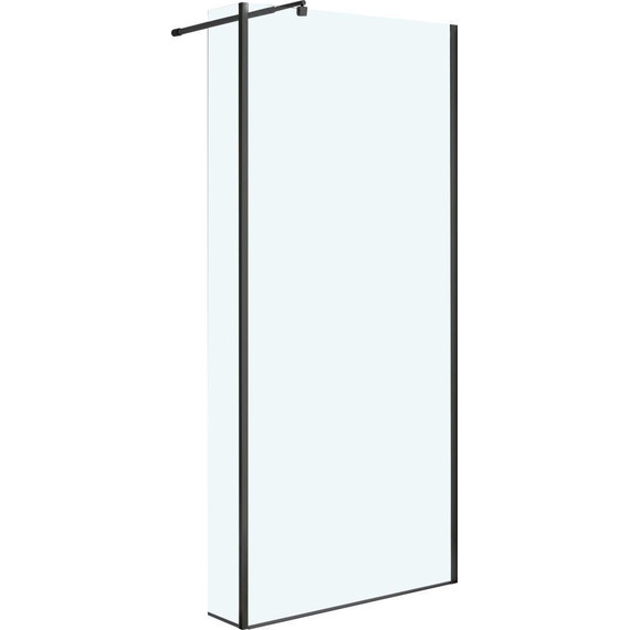 Душевая перегородка Niagara Nova 120 см NG-684-12BLACK с кронштейном, черный/прозрачное фото 2