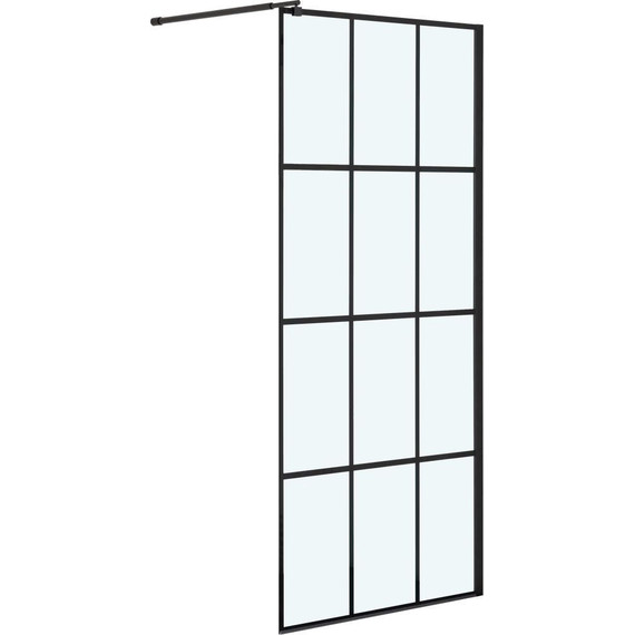 Душевая перегородка Niagara Nova 100 см NG-685-10BLACK с кронштейном, черный/прозрачное фото 2