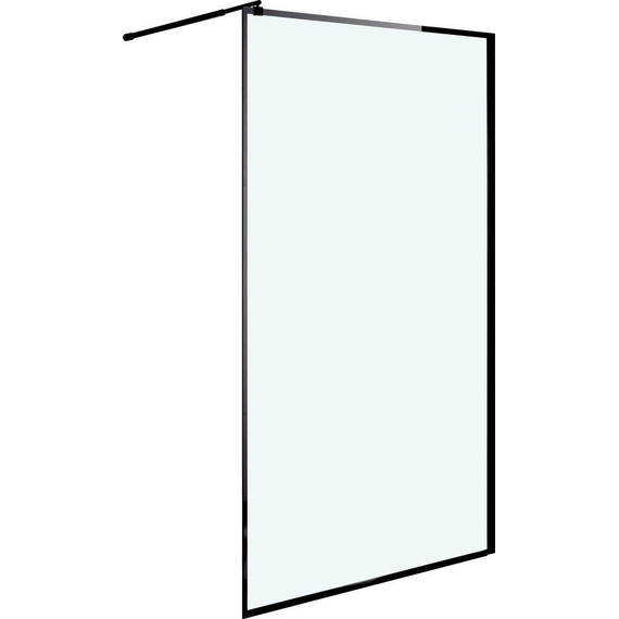 Душевая перегородка Niagara Nova 120 см NG-687-12BLACK с кронштейном, черный/прозрачное фото 2