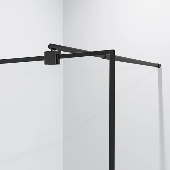 Душевая перегородка Niagara Nova 120 см NG-687-12BLACK с кронштейном, черный/прозрачное фото 3