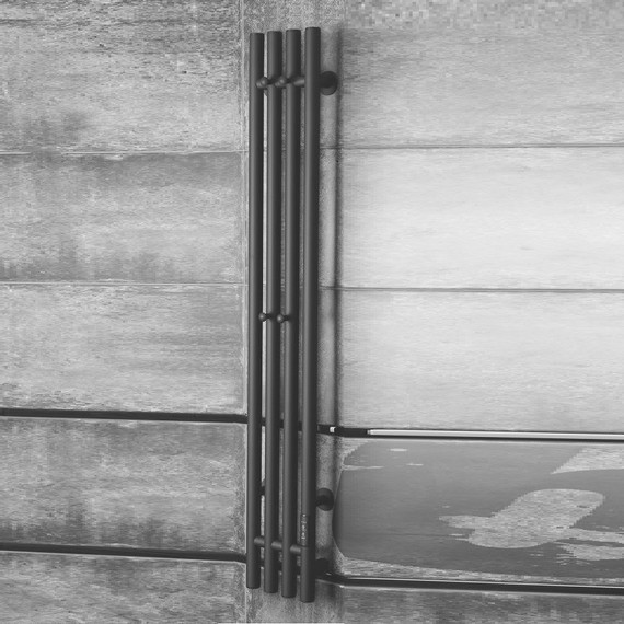 Полотенцесушитель электрический Тругор Пэк сп Вектор П4 150х1200 мм (возможность скрытого подключения) 00-00043622, чёрный - 2 Полотенцесушитель электрический Тругор Пэк сп Вектор П4 150х1200 мм (возможность скрытого подключения) 00-00043622, чёрный фото 2