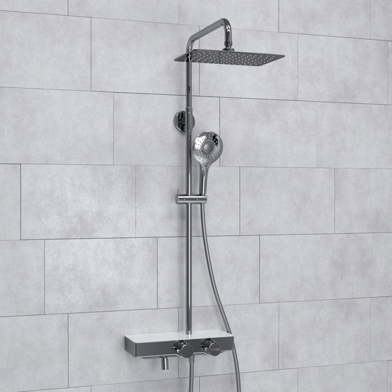 Душевая стойка с термостатом WasserKraft A113.069.101.CH Thermo - 2 Душевая стойка с термостатом WasserKraft A113.069.101.CH Thermo фото 2