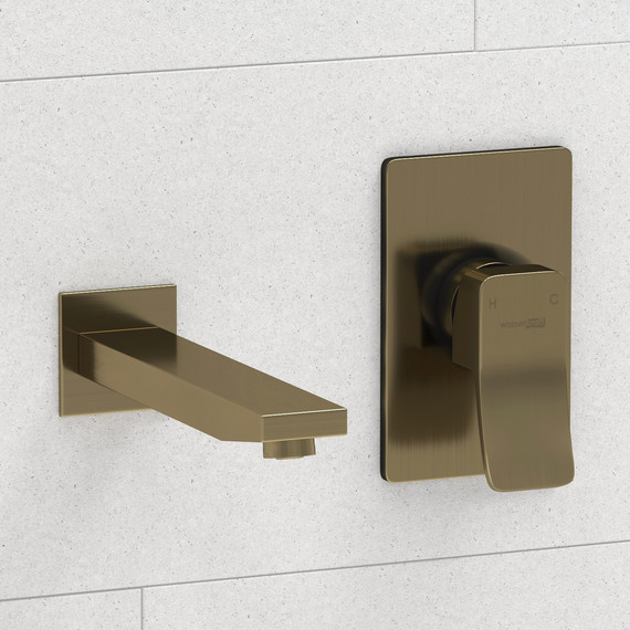 Смеситель для раковины настенный WasserKraft Exter A16573, светлая бронза фото 2