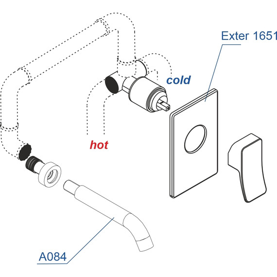 Смеситель для раковины настенный WasserKraft Exter A16573, светлая бронза фото 3