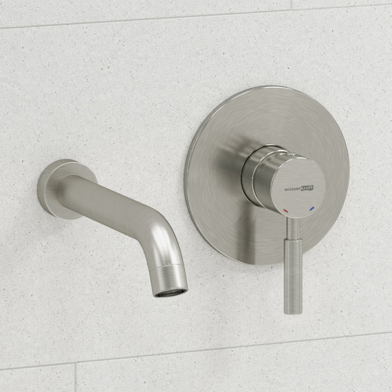 Смеситель для раковины настенный WasserKraft Wern A42583, никель фото 2