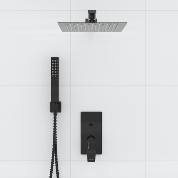 Душевая система для душа WasserKraft Glan A66209, черный глянец фото 2