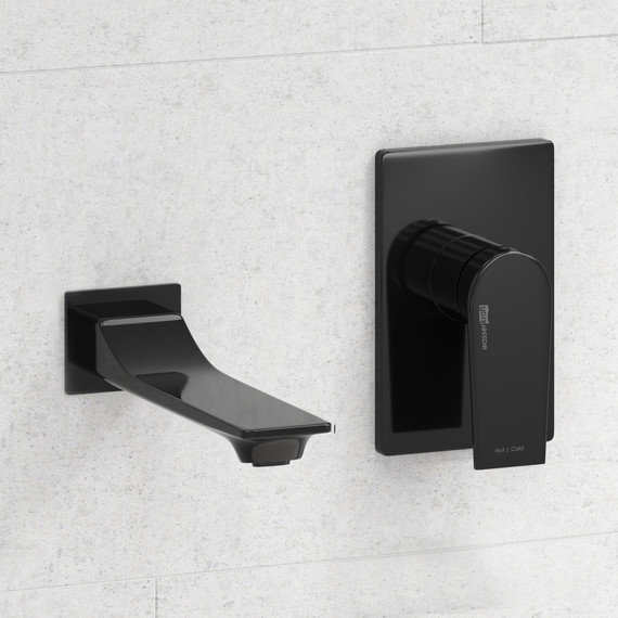 Смеситель для раковины настенный WasserKraft Glan A66553, черный глянец фото 2