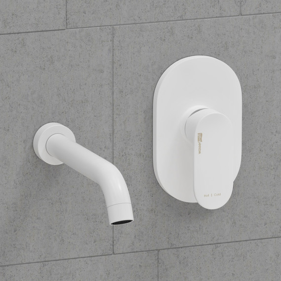 Смеситель для раковины настенный WasserKraft Mindel A85593, белый фото 2