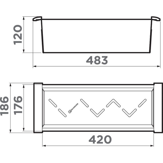 Коландер для кухонной мойки Omoikiri CO-04 GM 4999057, вороненая сталь фото 2