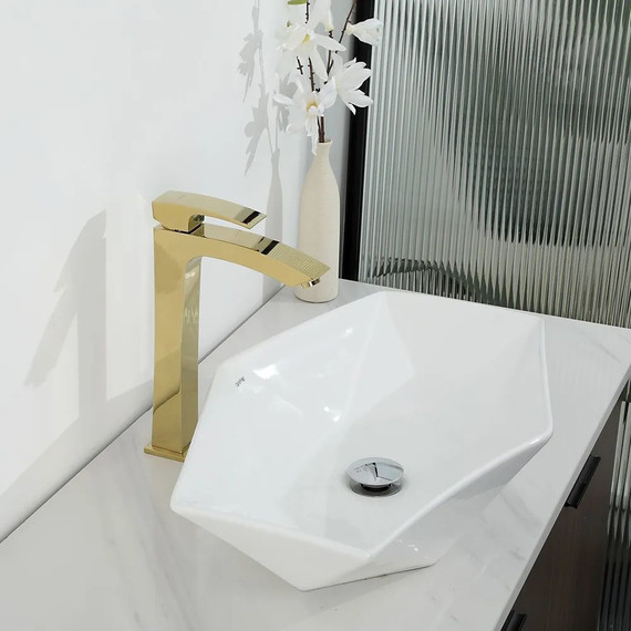 Смеситель для раковины высокий Gappo G1007-32, золото - 3 Смеситель для раковины высокий Gappo G1007-32, золото фото 3