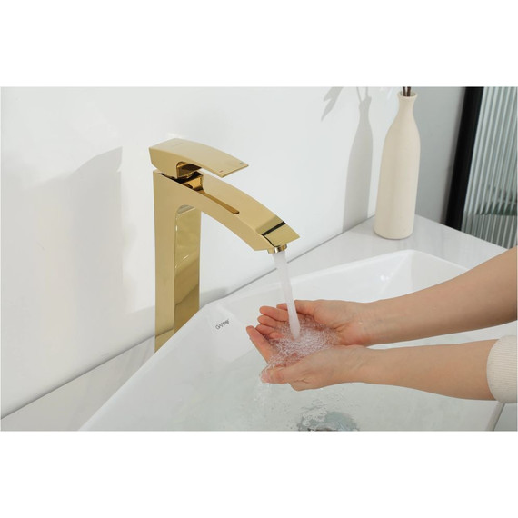 Смеситель для раковины высокий Gappo G1007-32, золото - 12 Смеситель для раковины высокий Gappo G1007-32, золото фото 12