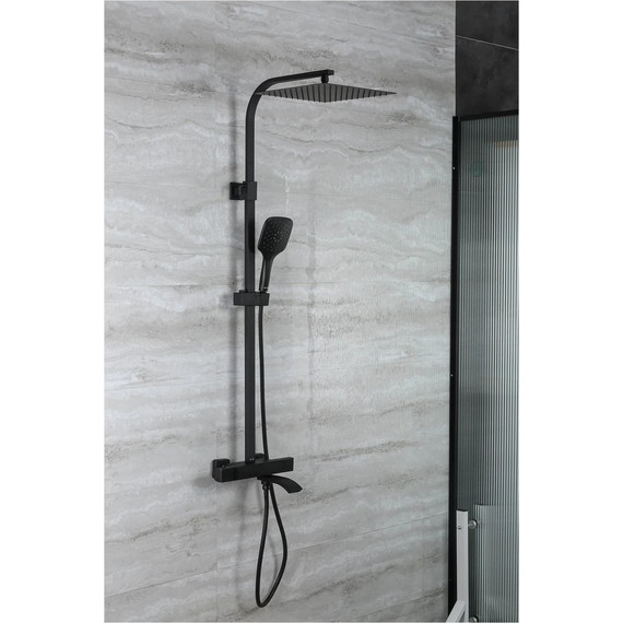 Душевая стойка с термостатом Gappo G2407-60, черный - 2 Душевая стойка с термостатом Gappo G2407-60, черный фото 2