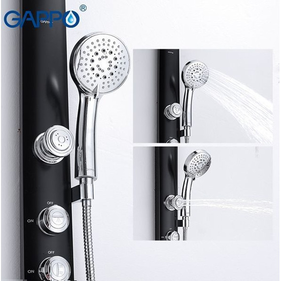 Гидромассажная панель Gappo G2417, черный/хром фото 2