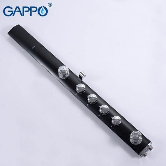 Гидромассажная панель Gappo G2417, черный/хром фото 5