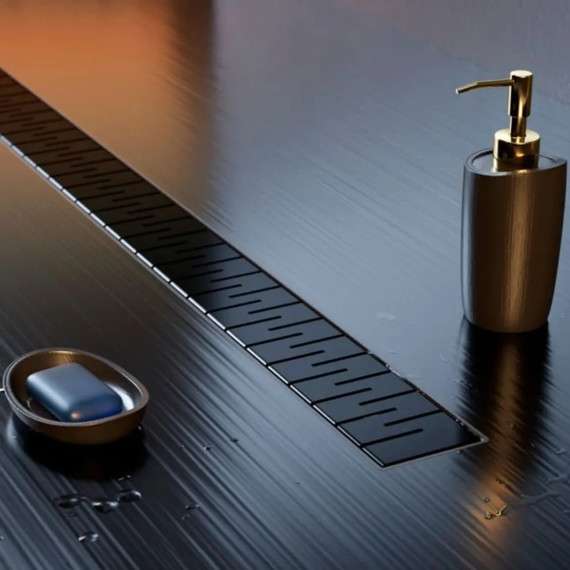 Трап Veconi Medium Black 35 см V350MB, черный матовый, Цвет производителя: чёрный матовый, Размер трапа: 350 фото 2