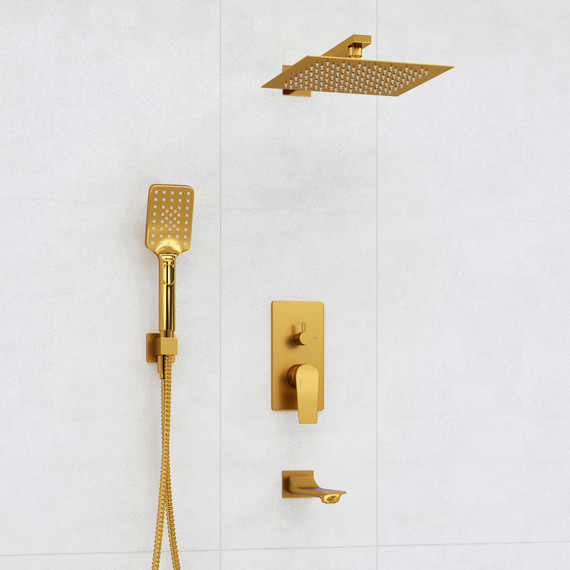 Душевая система для ванны WasserKraft A175571, золото матовое - 2 Душевая система для ванны WasserKraft A175571, золото матовое фото 2