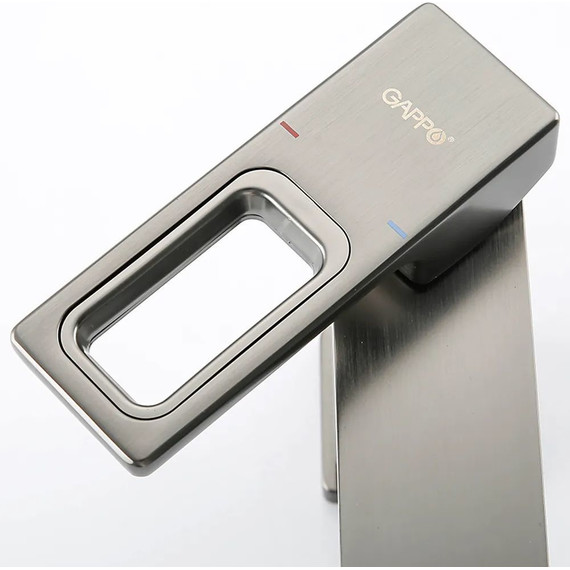 Смеситель для раковины Gappo G1017-9, оружейная сталь фото 5