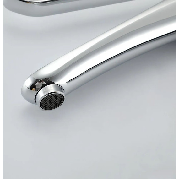 Смеситель для раковины высокий с локтевой (хирургической) ручкой Gappo G1021-21, Цвет производителя: хром фото 14