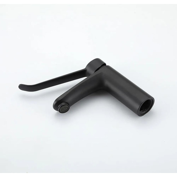 Смеситель для раковины с локтевой (хирургической) ручкой Gappo G1021-6, черный, Цвет производителя: чёрный фото 11