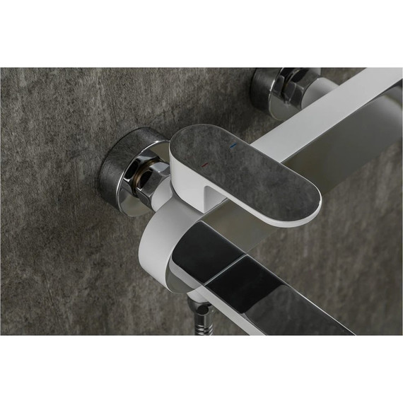 Смеситель для ванны с душевым гарнитуром Gappo G3283-8, хром/белый фото 5