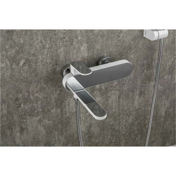 Смеситель для ванны с душевым гарнитуром Gappo G3283-8, хром/белый фото 6