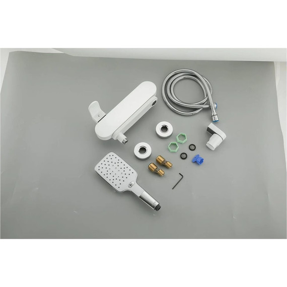 Смеситель для ванны с душевым гарнитуром Gappo G3283-8, хром/белый фото 17