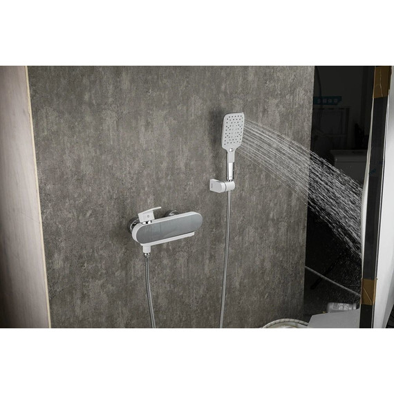 Смеситель для ванны с душевым гарнитуром Gappo G3283-8, хром/белый фото 13