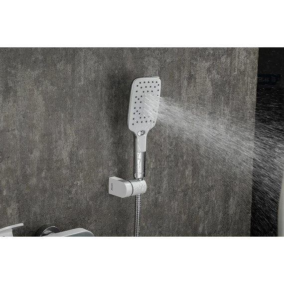 Смеситель для ванны с душевым гарнитуром Gappo G3283-8, хром/белый фото 14