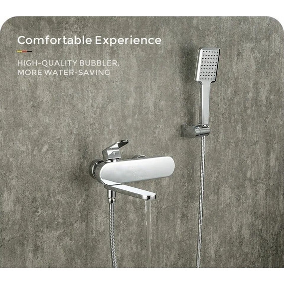 Смеситель для ванны с душевым гарнитуром Gappo G3283-8, хром/белый фото 16