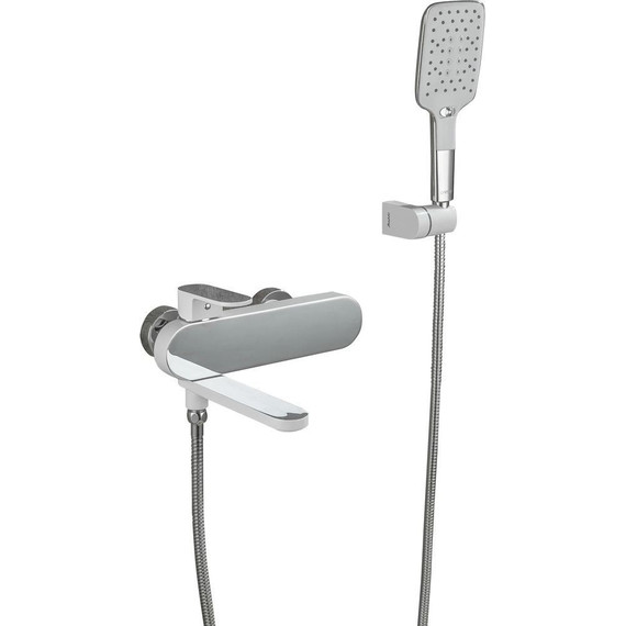 Смеситель для ванны с душевым гарнитуром Gappo G3283-8, хром/белый фото 
