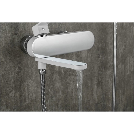 Смеситель для ванны с душевым гарнитуром Gappo G3283-8, хром/белый фото 4