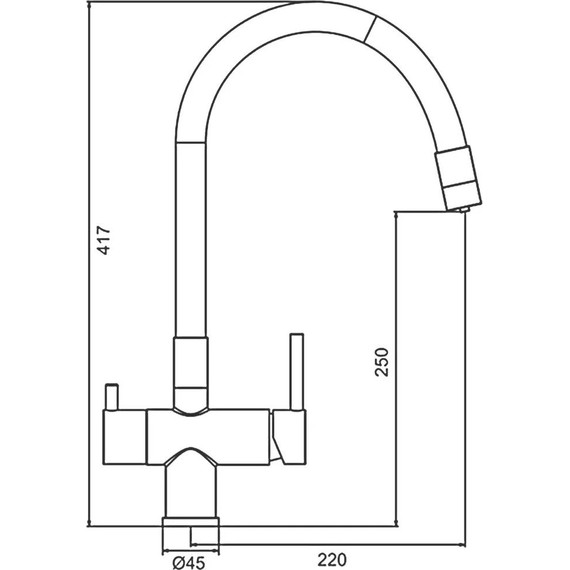 Смеситель для кухни Gappo G4398-33, золото/черный - 15 Смеситель для кухни Gappo G4398-33, золото/черный фото 15
