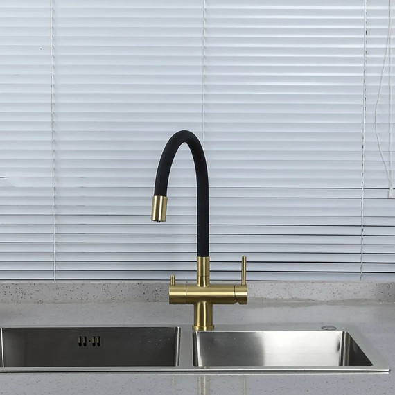 Смеситель для кухни Gappo G4398-33, золото/черный - 13 Смеситель для кухни Gappo G4398-33, золото/черный фото 13