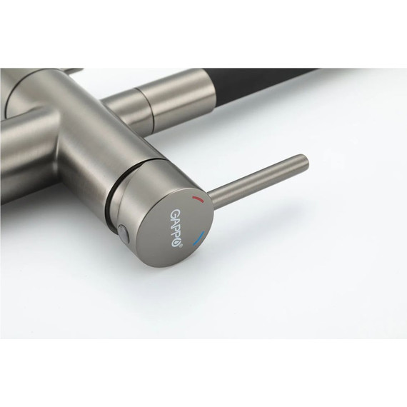 Смеситель для кухни Gappo G4398-39, оружейная сталь/чёрный - 19 Смеситель для кухни Gappo G4398-39, оружейная сталь/чёрный фото 19