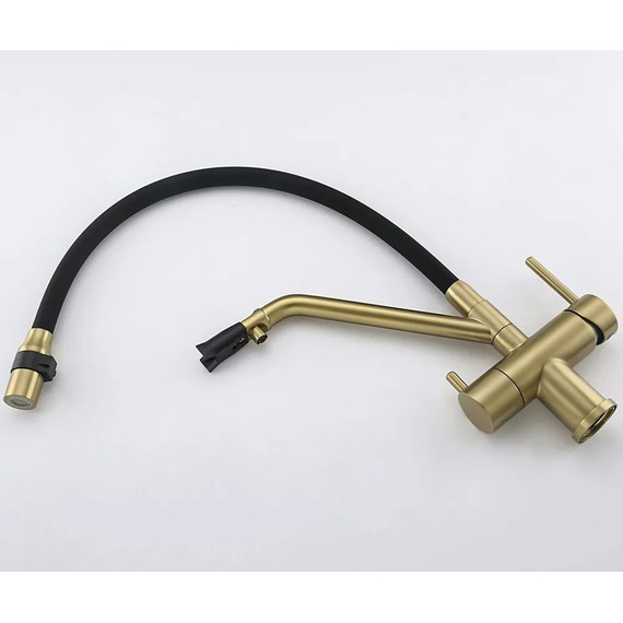 Смеситель для кухни Gappo G4398-83, золото/черный фото 3