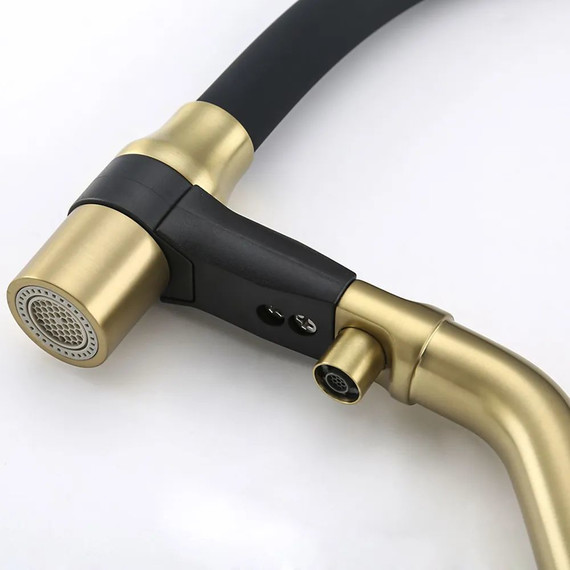 Смеситель для кухни Gappo G4398-83, золото/черный фото 5