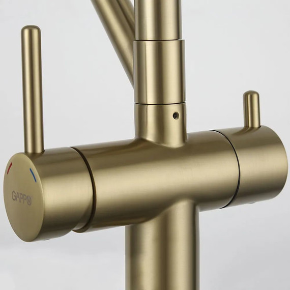 Смеситель для кухни Gappo G4398-83, золото/черный фото 7