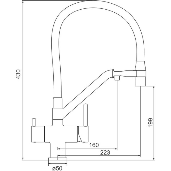 Смеситель для кухни Gappo G4398-85, сатин/черный фото 15