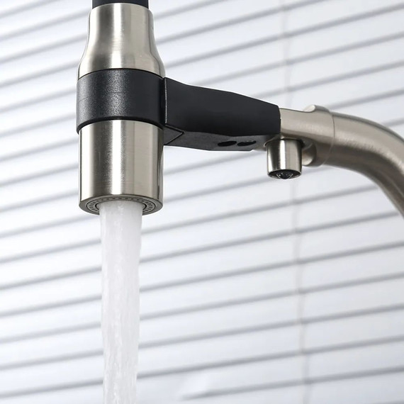 Смеситель для кухни Gappo G4398-85, сатин/черный фото 9