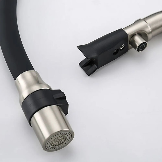 Смеситель для кухни Gappo G4398-85, сатин/черный фото 5